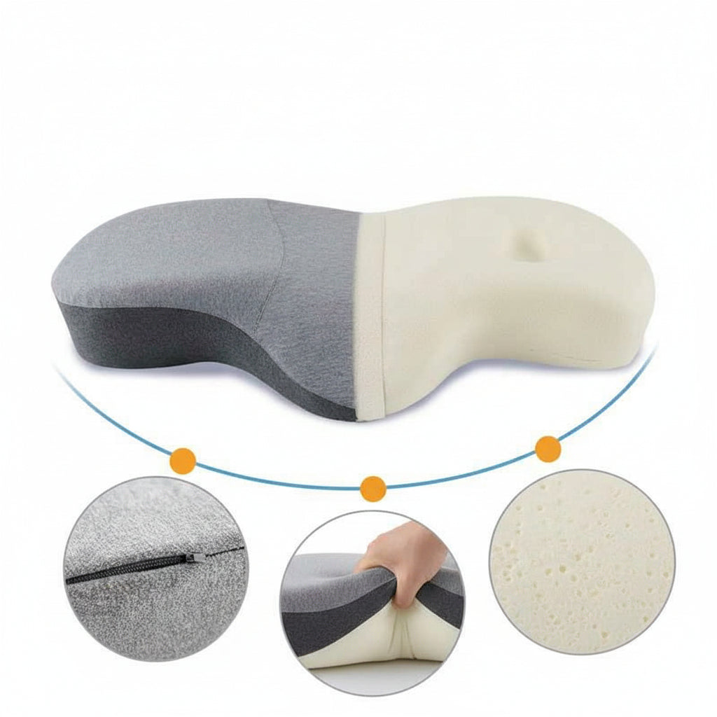 Ergonomic Frog-Shaped Memory Foam Cervical Neck Pillow