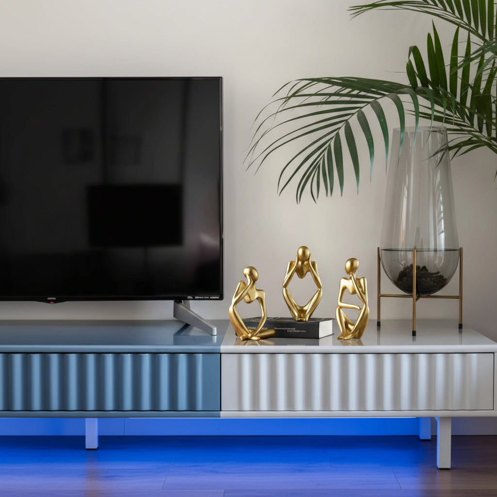 Abstract Thinker Resin Statue for Modern Home Decor