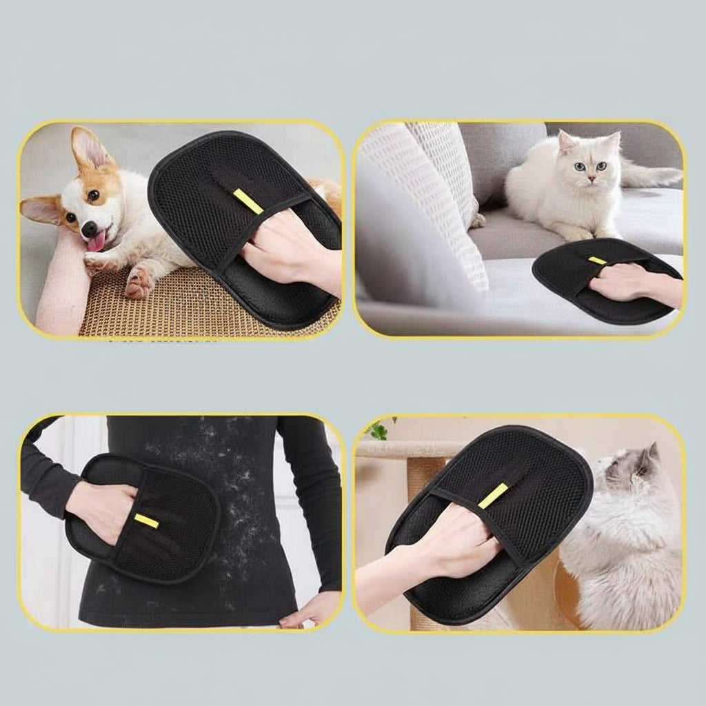 Simply pet Grooming Gloves for Easy Hair Removal